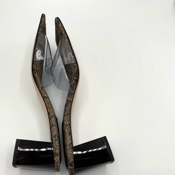 NEW Good American‎ Block Heel Slide Sandal Desert Snake Size 13 GA119K-X - Picture 7 of 13